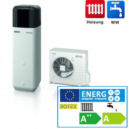 Wärmepumpe Luft/Wasser Rotex HPSU compact 308 H/C - 24C  Biv Paket 6kW + 300L
