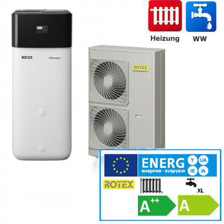 Wärmepumpe Luft/Wasser Rotex HPSU compact 516 H/C - 9C Paket 16kW + 500L