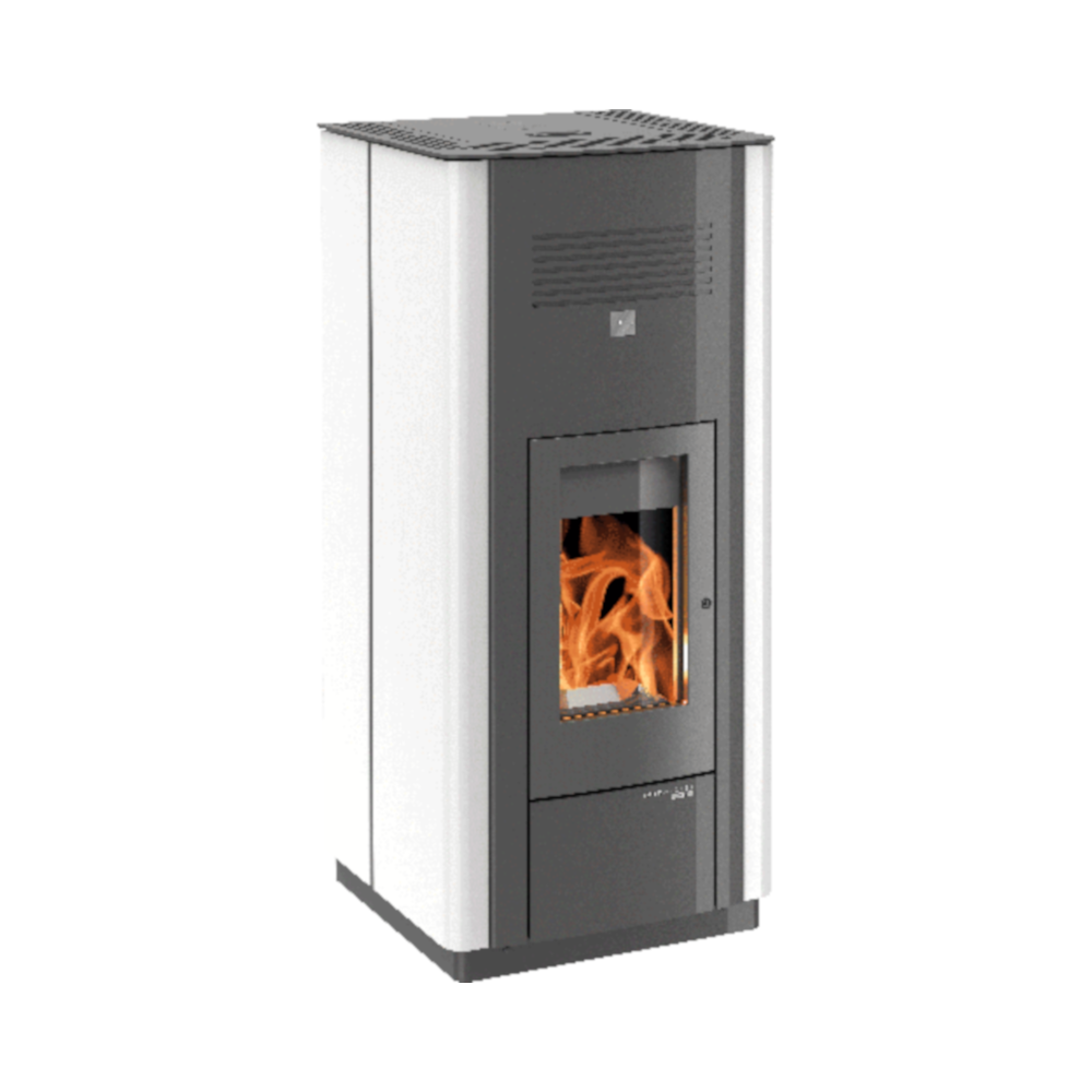 Haas+Sohn | wassergeführter Pelletofen HSP 6 WT 537.08 RLU, weiß, inkl. WLAN | 10 kW