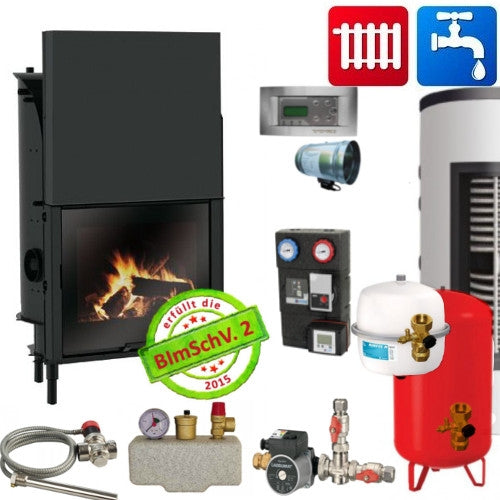 Wasserkamineinsatz Edilkamin H2Oceano 15 kW Set 1
