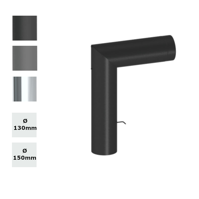 Jeremias Winkelofenrohr + Tür, Drosselklappe