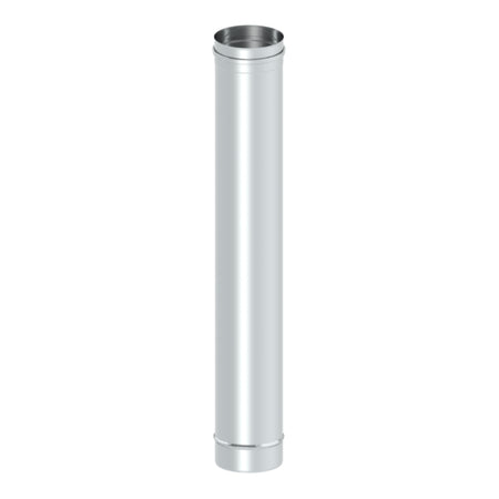 Jeremias Ofenrohr Längenelement 1000 mm | starr | Edelstahl | Ø 450 mm