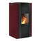 Justus | Pelletofen | Sirkos 2.0 | 6 kW | Bordeauxrot, Stahl Schwarz