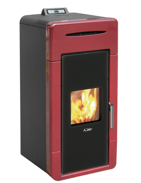 KALOR wasserführender Pelletofen Idro Daniela 20, bordeaux | klimaworld.com
