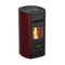 KALOR Pelletkamin | Ermetica 98 Cast Round-Mod 6 | 6,5 kW | Bordeaux