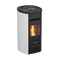KALOR Pelletkamin | Ermetica 98 Cast Round 10C | 9,3 kW | Weiß