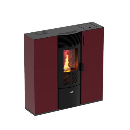 KALOR Pelletkaminofen Quadra Line Mod. 10 bordeaux | klimaworld.com