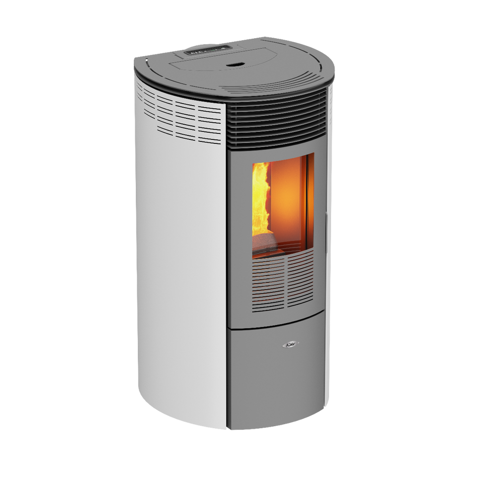 KALOR Pelletofen Redonda Basic Line Mod. 12c, weiss | klimaworld.com