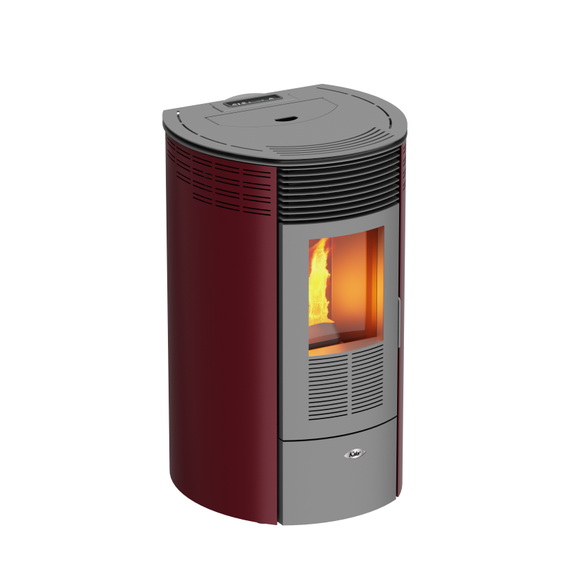 KALOR Pelletofen Redonda Basic Mod 8 bordeaux | klimaworld.com