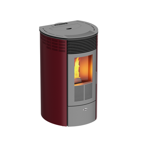 KALOR Pelletofen Redonda Basic Mod 8 bordeaux | klimaworld.com