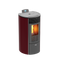 KALOR Pelletkamin Redonda Glas 12C | kanalisierbar | 8,7 kW | Bordeaux