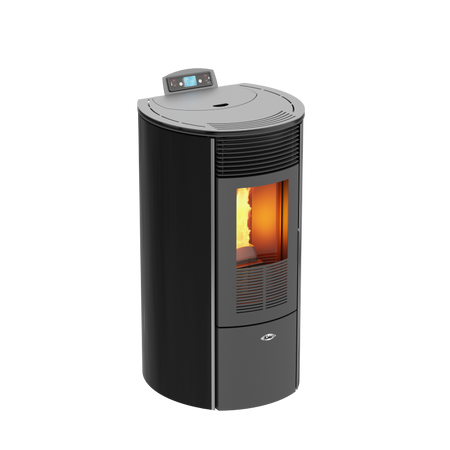 KALOR Pelletofen Redonda Glas Line Mod. 12c, schwarz | klimaworld.com