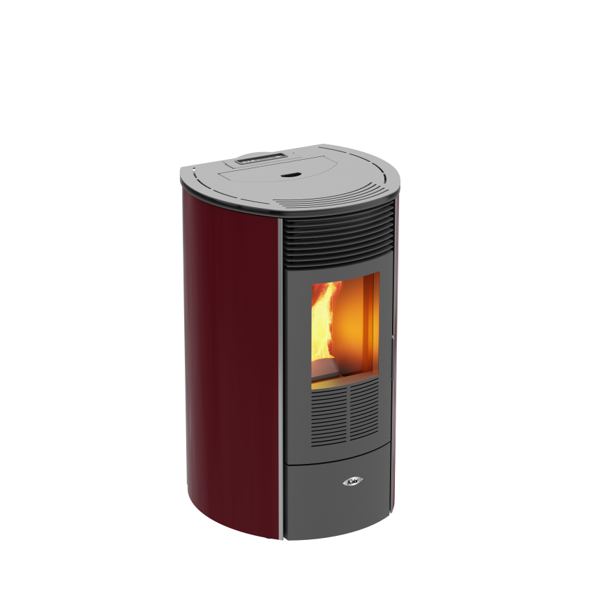 KALOR Pelletofen Redonda Glas Mod 10 bordeaux | klimaworld.com