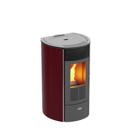 KALOR Pelletofen Redonda Glas Mod 10 bordeaux | klimaworld.com