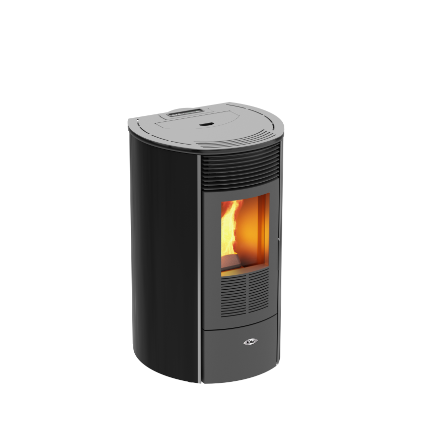 KALOR Pelletofen Redonda Glas Mod. 8 schwarz | klimaworld.com