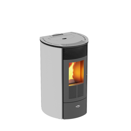 KALOR Pelletofen Redonda Glas Mod 10 weiss | klimaworld.com