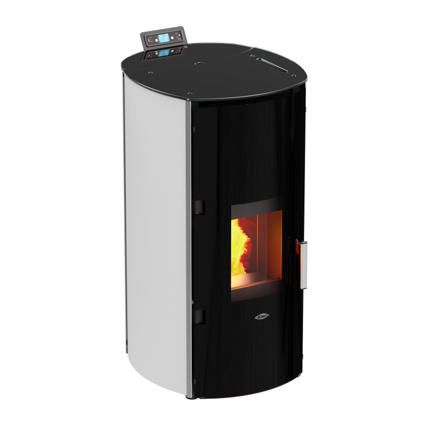 Kalor Redonda Glass Idro in weiß | klimaworld.com