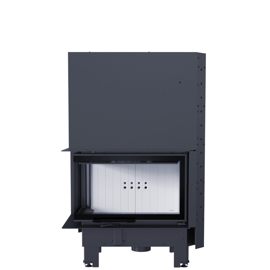 ThermoFlux Kamineinsatz TFD7-HEL | Eckschiebetür links | 7 kW ➔ www.klimaworld.com