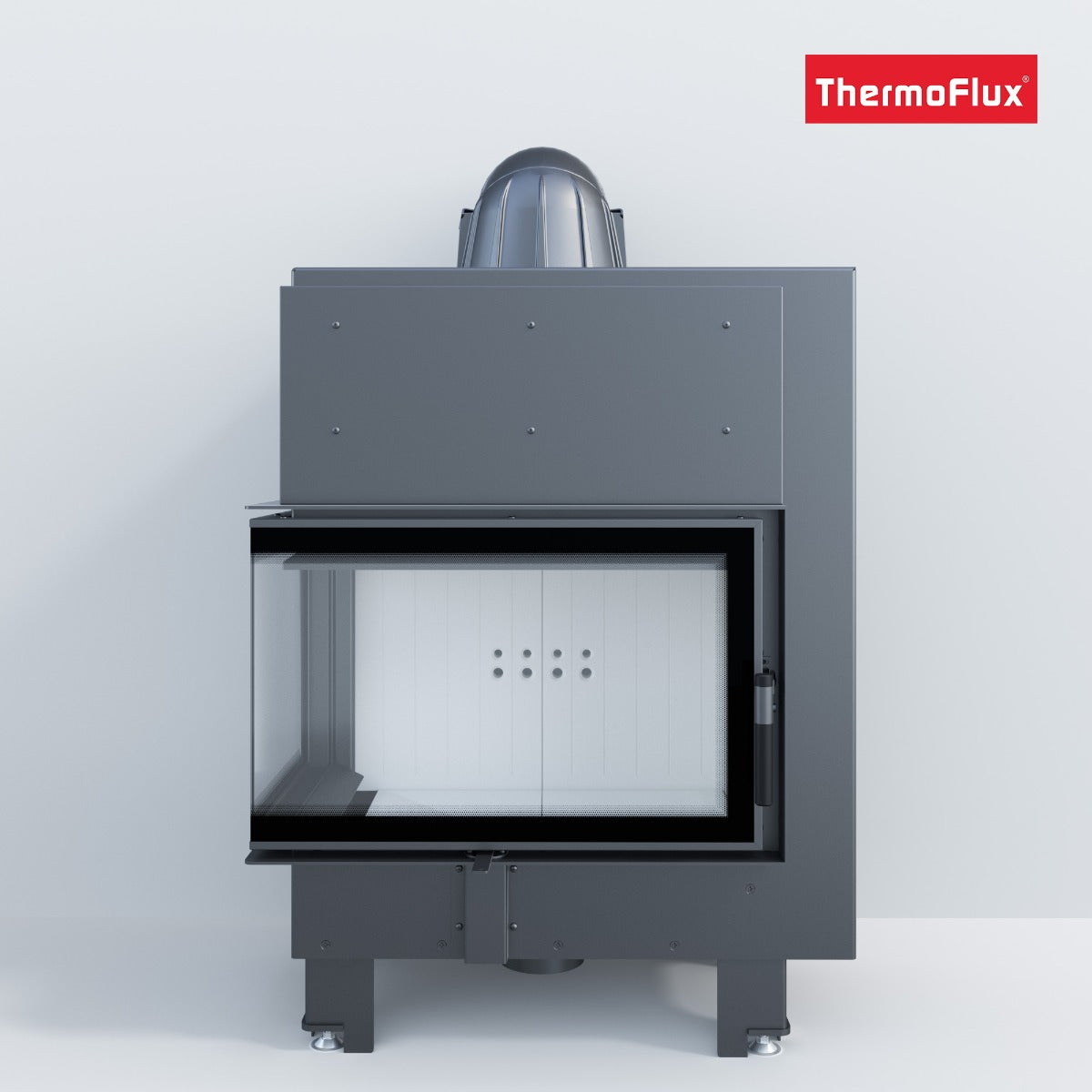 ThermoFlux Kamineinsatz TFD7-KEL | Eckscheibe links, Klapptür | 7 kW