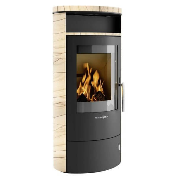 ORANIER | Polar 5 | Kaminofen | Schwarz | 5.0 kW | Sandstein