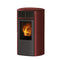 Edilkamin Pelletofen Aris Up Plus | Keramik bordeaux | 8 kW