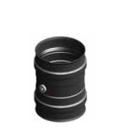 Pellet Kesselanschluss mit Doppelmuiffe und Messstutzen DN 80mm 