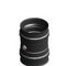 Pellet Kesselanschluss mit Doppelmuffe & Messstutzen DN 100mm schwarz
