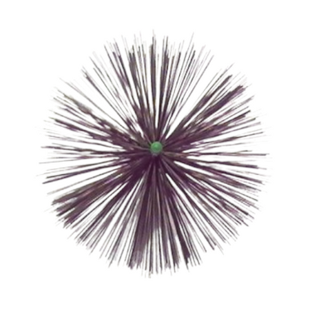 Termopen Kesselbuerste rund mit einem Durchmesser von 200 mm, schwarze Borsten und roter Kappe | Klimaworld.com
