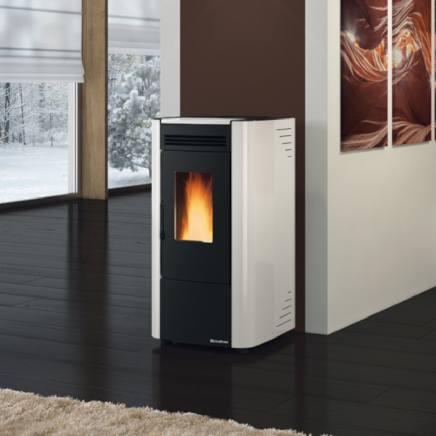 Extraflame Pelletofen Ketty Evo 2.0 Ambientebild weisses Modell