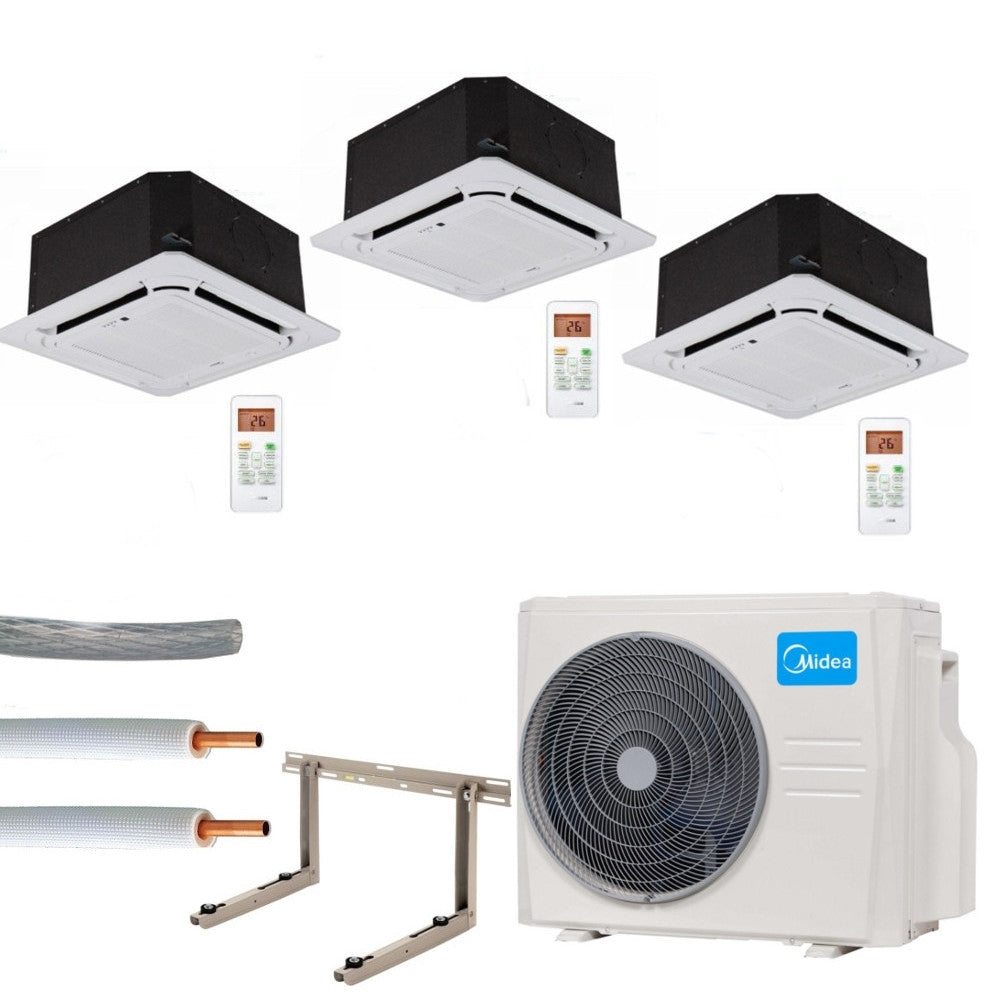 Klimaanlage Komplettset Multisplit Midea Deckenkassette | 2x3,5kW+1x5,3kW