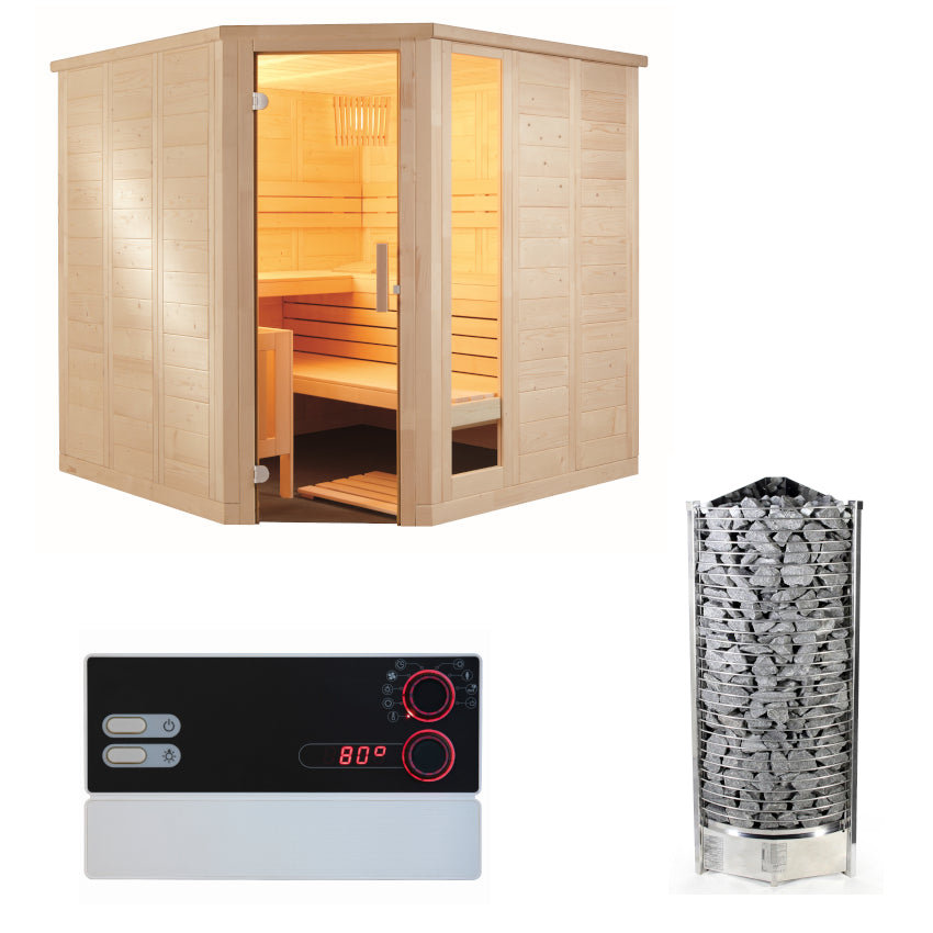 Sauna Set Komfort Corner Large