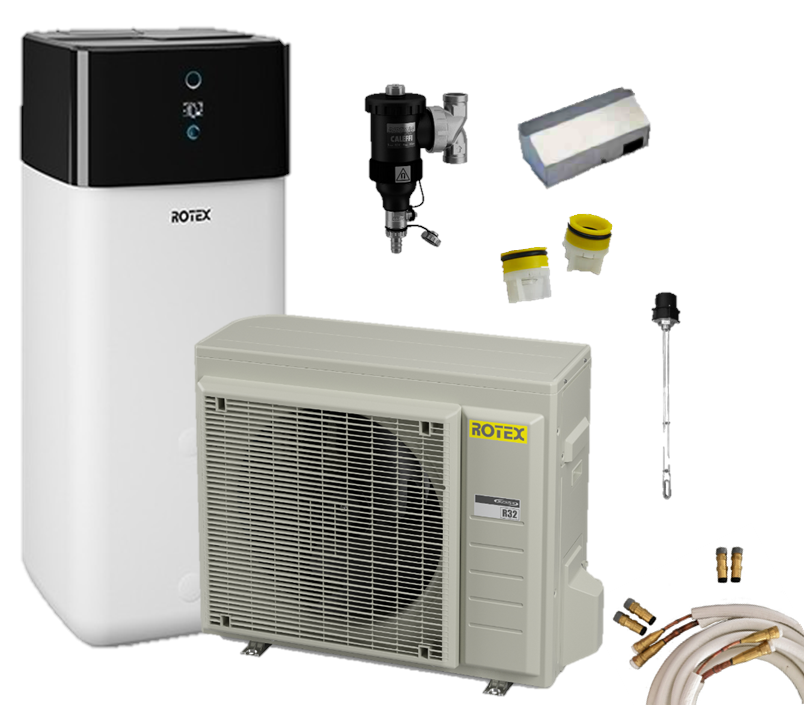 Rotex Luft-Wasser-Wärmepumpen Set | HPSU compact Ultra 508 Biv | 6 kW inkl. Zubehör