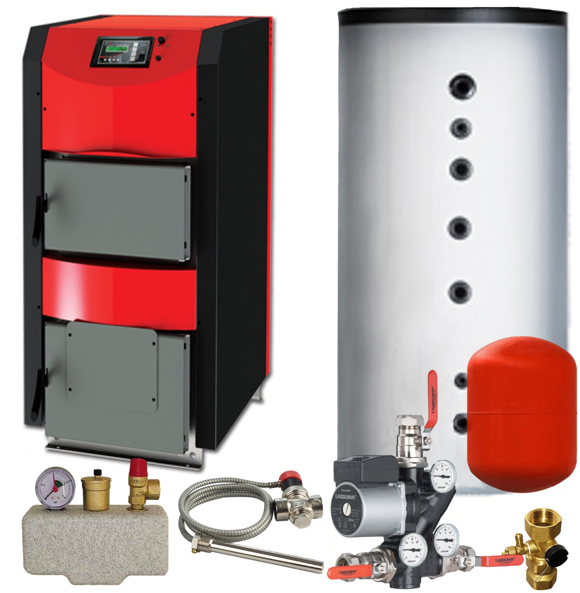 Festbrennstoffkessel ThermoFlux HKK Active 25 kW Set 1