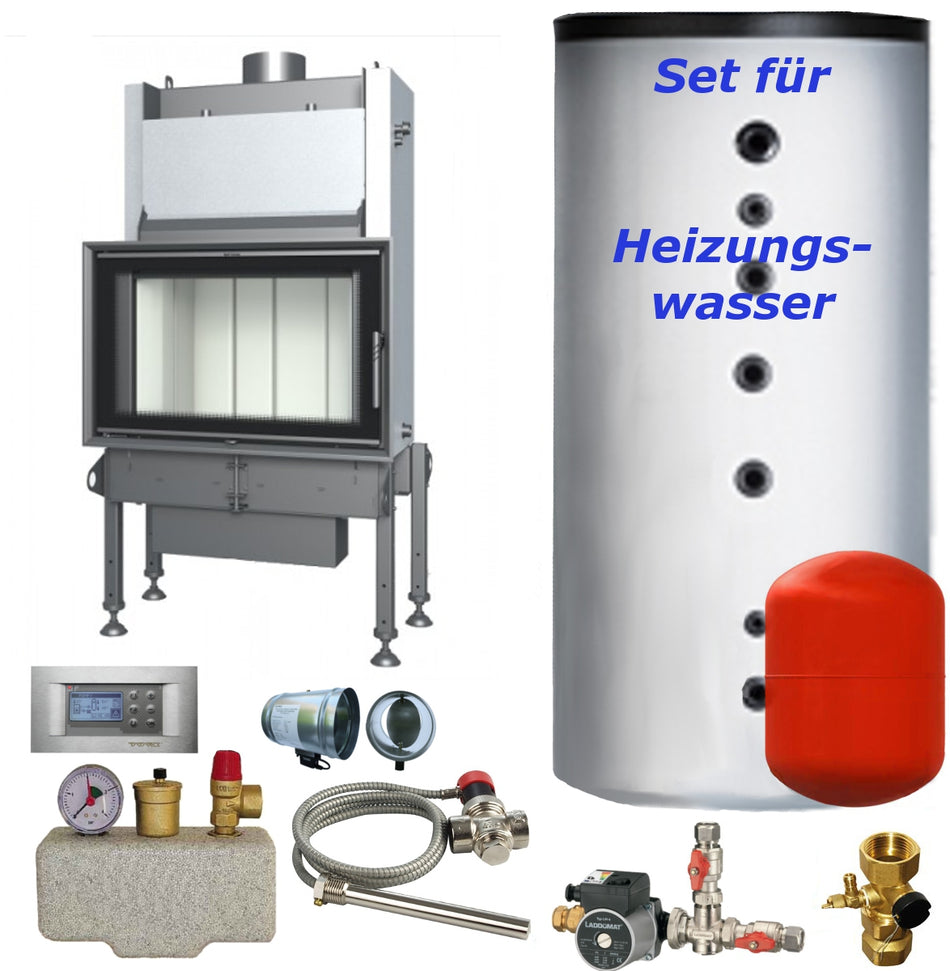 Wasser Kamineinsatz Aquatic WH 80 14,5 kW BEF Home Set 1