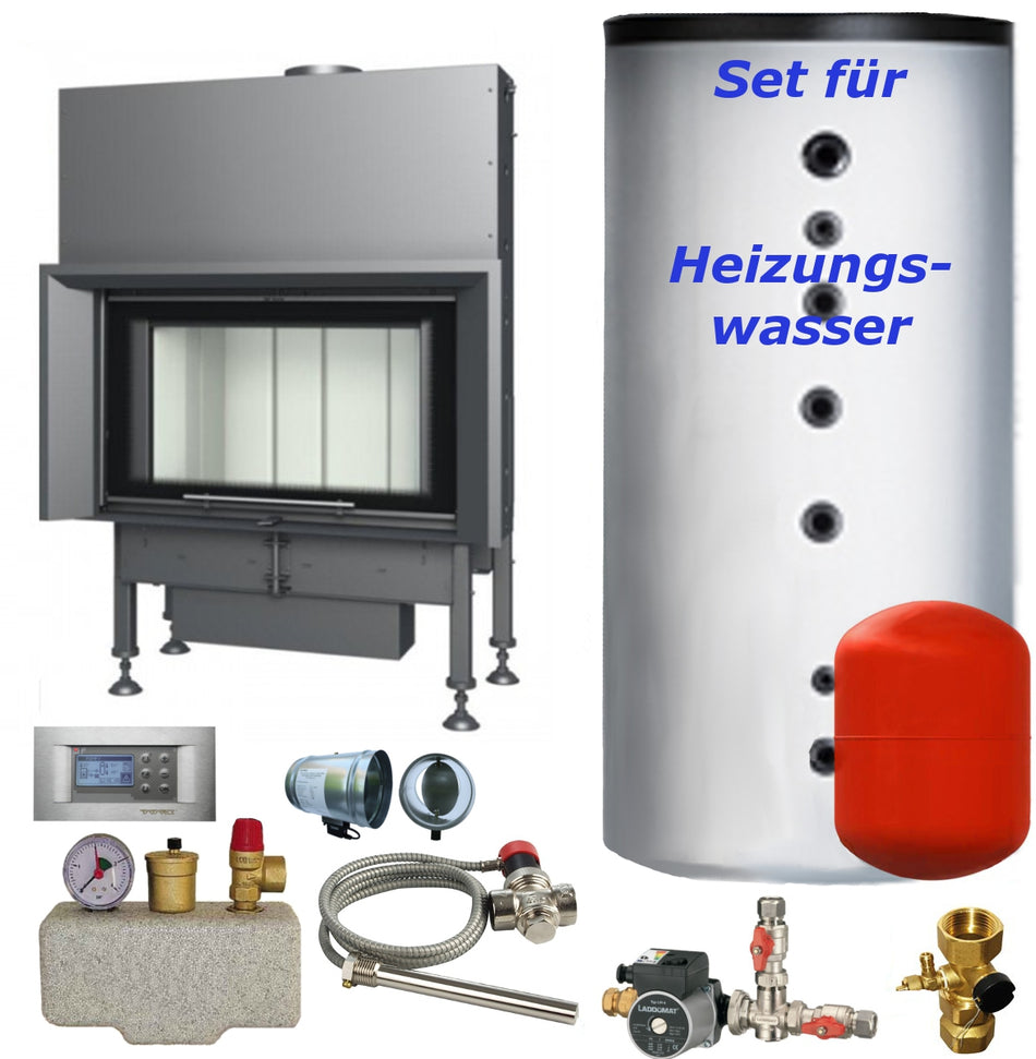 Wasser Kamineinsatz Aquatic WH 80 V 14,5 kW BEF Home Set 1