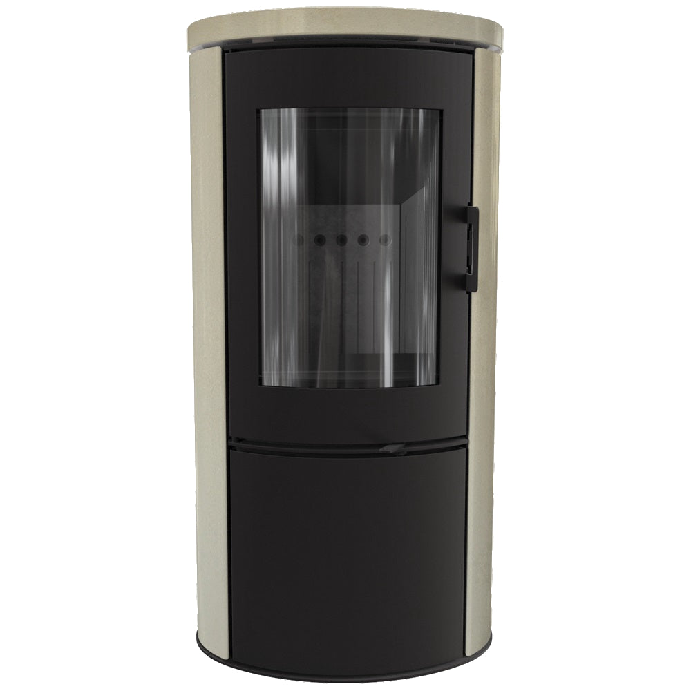Kratki Kaminofen Koza AB S/DR/CREMA/BLACK Front | klimaworld.com