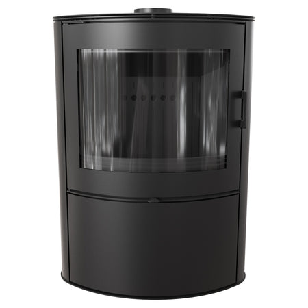 Kratki Kaminofen Koza AB S/2/BLACK | gebogene Scheibe | 10 kW  ➔ www.klimaworld.com