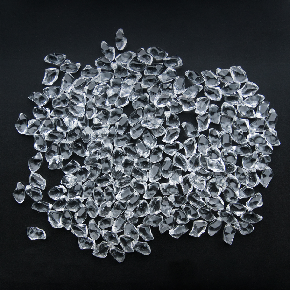 Kratki dekorative Steine transparent für Biokamin | 1 kg | ZFS01N