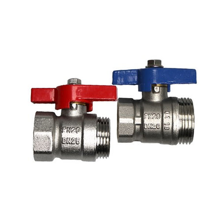 Maincor MFL Kugelhahn Set für Verteiler | 3/4'' IG x 1'' AG ➔ www.klimaworld.com