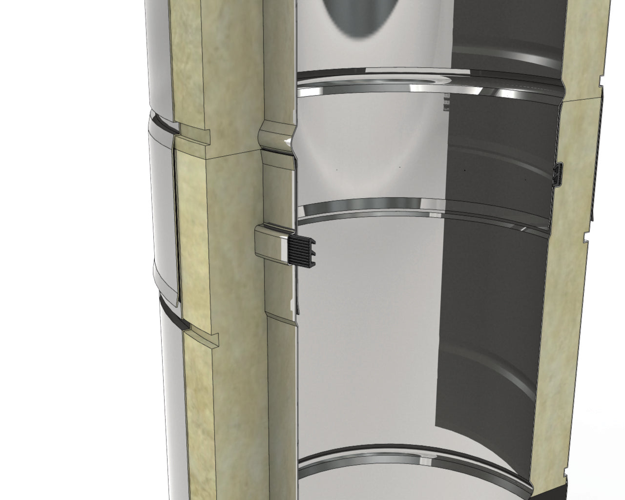 Wanddurchführung Längenelement 500 mm mit integrierten Wandfutter Ø 130 mm