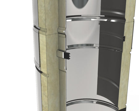 Wanddurchführung Längenelement 500 mm mit integrierten Wandfutter Ø 130 mm