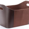 Holzkorb Kaminholzkorb Leder Look braun TermaTech
