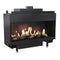 Kratki Gaskamin | Kamineinsatz gerade | LEO 100 | 9 kW | Erdgas