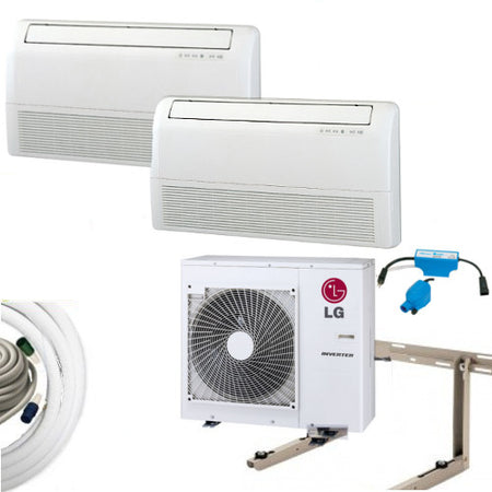 Klimaanlage Komplettset Multisplit LG Truhen-Deckengerät 2x2,6kW 