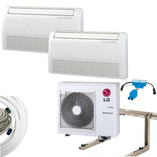 Klimaanlage Komplettset Multisplit LG Truhen-Deckengerät 1x3,5kW+1x5,3kW