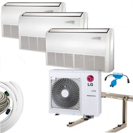 Klimaanlage Komplettset Multisplit LG Truhen-Deckengerät 2x3,5kW+1x2,6kW 