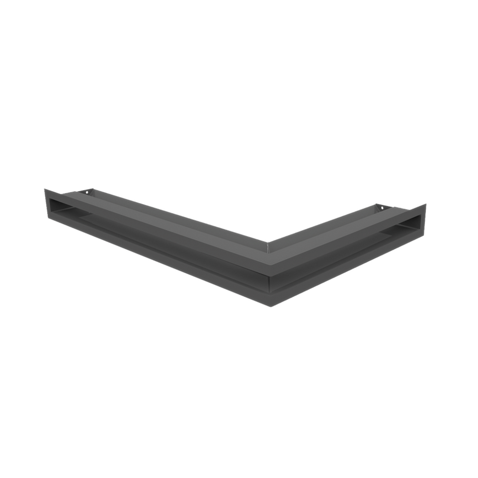 Kratki Eckluftleiste 45S links | 600x400 mm Winkel x 60 mm | graphit