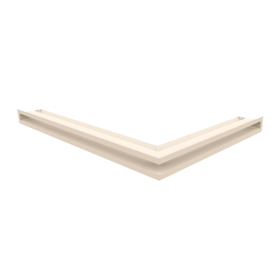 Kratki Eckluftleiste 45S links | 766x547 mm Winkel x 60 mm | creme