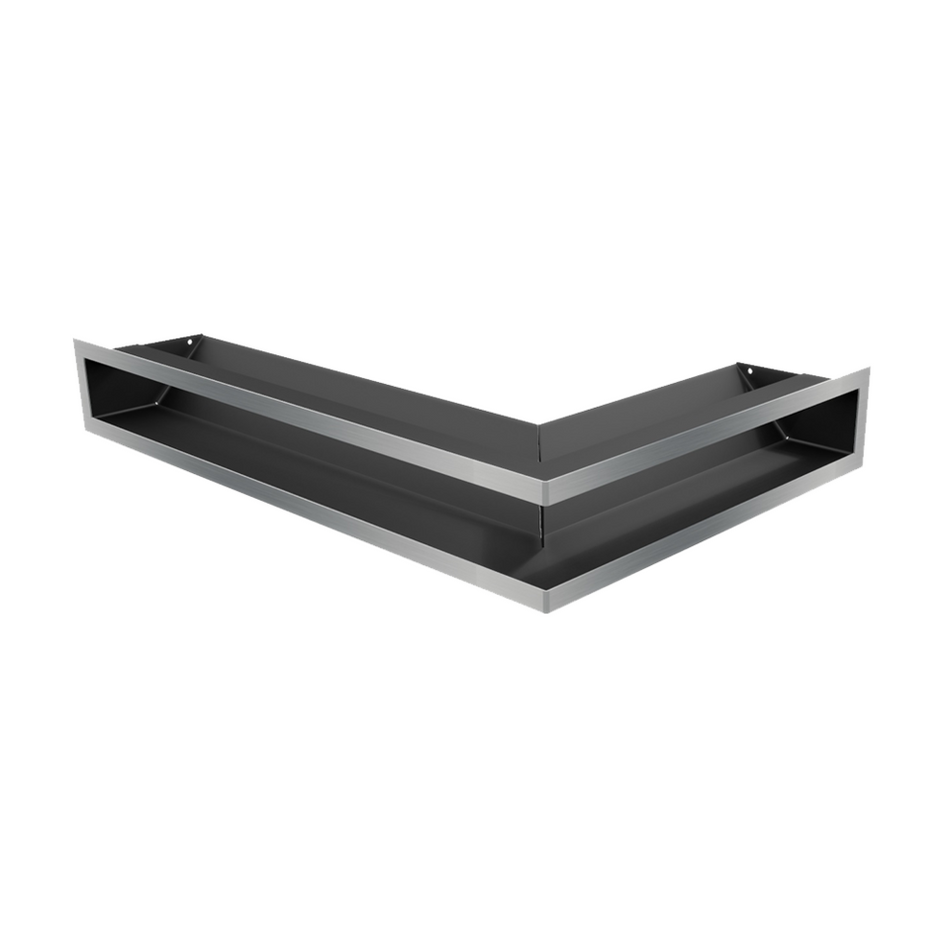 Kratki Eckluftleiste 45S links | 600x400 mm Winkel x 90 mm | geschliffen 