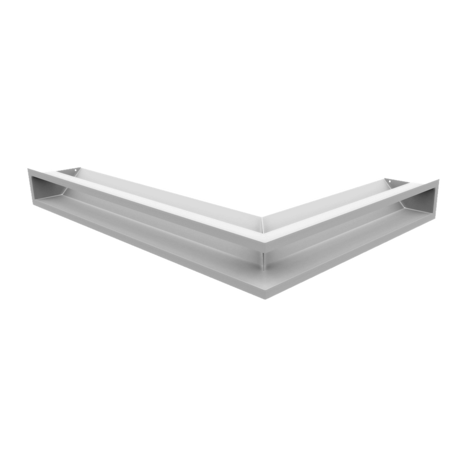 Kratki Eckluftleiste 45S links | 766x547 mm Winkel x 90 mm | weiß